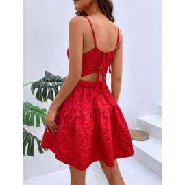 Summer Print Red Halter Dress Summer Print Red Halter Dress