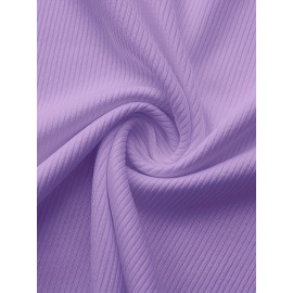 Sold Ribbed Elastic Waist Shorts, Casual Basic Shorts For Summer & Spring, Women's Clothing Sold Ribbed Elastic Waist Shorts, Casual Basic Shorts For Summer & Spring, Women's Clothing