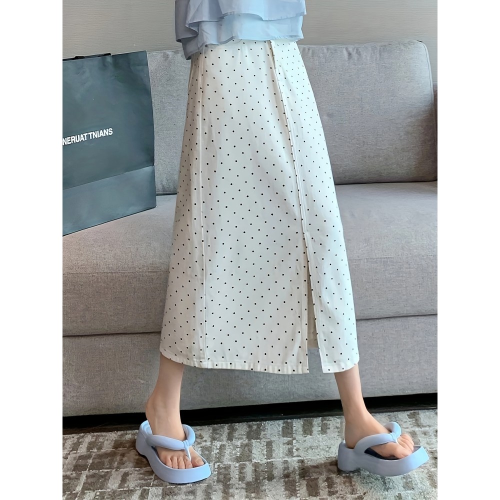 Elegant Whisker High Waist Maxi Denim Skirt - Women's Denim Skirts with Polka Dots Print, Stylish and Comfortable Design, Perfect for Casual Daily Wear and Outdoor Activities - Women's Denim Jeans & Clothing Elegant Whisker High Waist Maxi Denim Skirt - Women's Denim Skirts with Polka Dots Print, Stylish and Comfortable Design, Perfect for Casual Daily Wear and Outdoor Activities - Women's Denim Jeans & Clothing