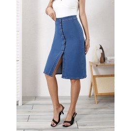 Fashion Loose Slim Denim Skirt, Split A-line Bag Hip Skirt Long Skirt, Women's Clothing Fashion Loose Slim Denim Skirt, Split A-line Bag Hip Skirt Long Skirt, Women's Clothing
