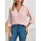 Women's Business Casual Tops Summer Long Sleeve Silk Button Down Shirts V Neck Chiffon Blouses