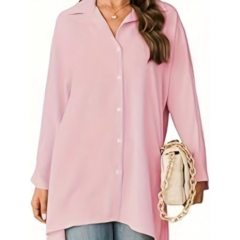 Women's Oversized T-Shirt Button-Up Long Sleeve Shirt V-Neck Loose Flowy Shirt Women's Oversized T-Shirt Button-Up Long Sleeve Shirt V-Neck Loose Flowy Shirt